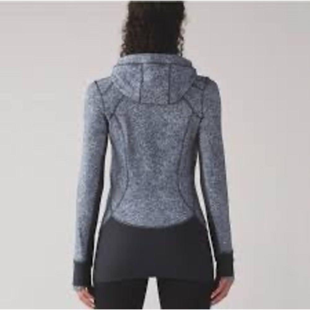 Lululemon Daily Practice Hoodie Full Zip Space‎ Dye Grey Black Size 6  Jacket